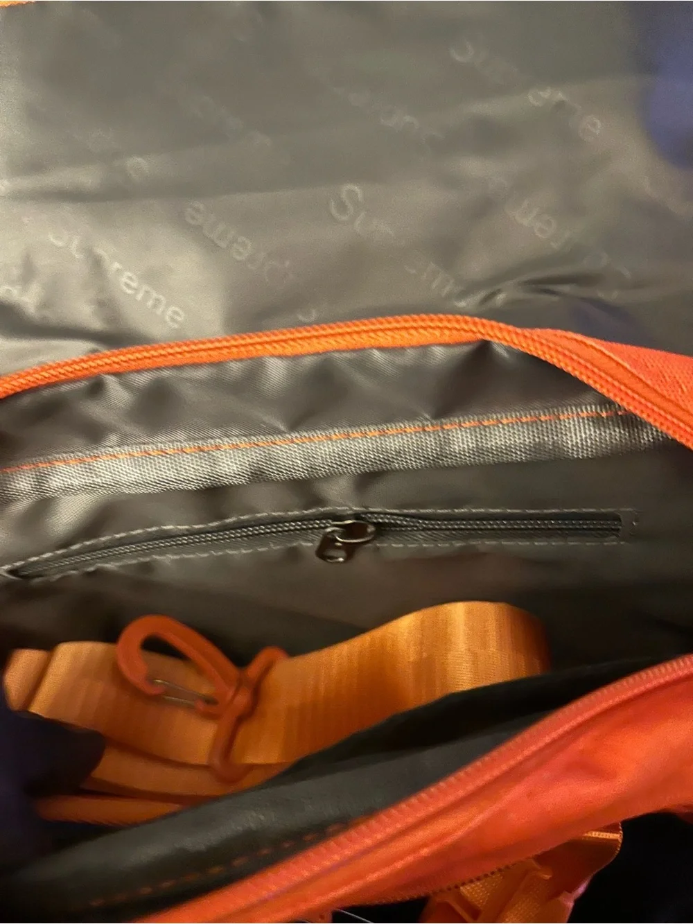Supreme Orange Ripstop Messenger Bag with Logo